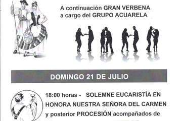 Programa de las fiestas de Nuestra Señora del Carmen en Hornos del Rey (Foto TA)